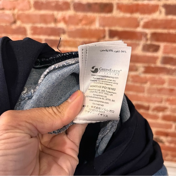 Seraphine Over Bump Super-Skinny Maternity Jeans Size 12 Tall Blue Maternity - Picture 7 of 7